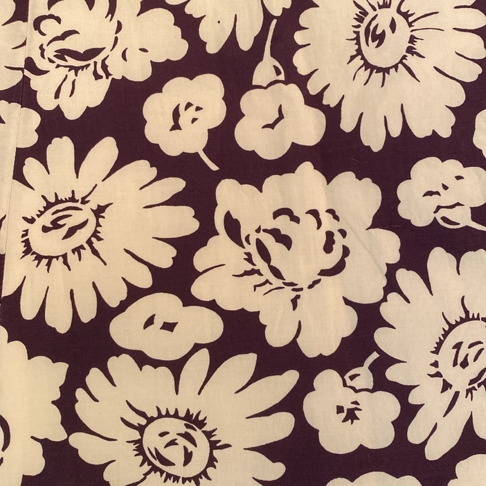 Boden Cotton Sleeveless Fit & Flare V Neck Dress Side Zip Purple White Floral 6L - Picture 11 of 11